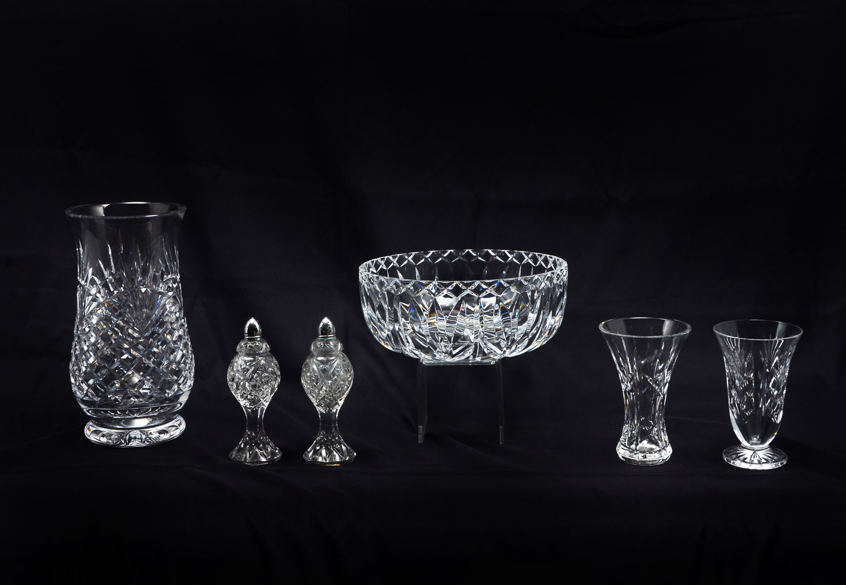 6 PC WATERFORD LOT: 1) 4'' h x