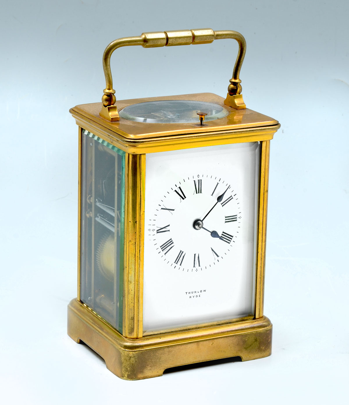 THURLOW RYDE BRASS CARRIAGE CLOCK  36f8eb