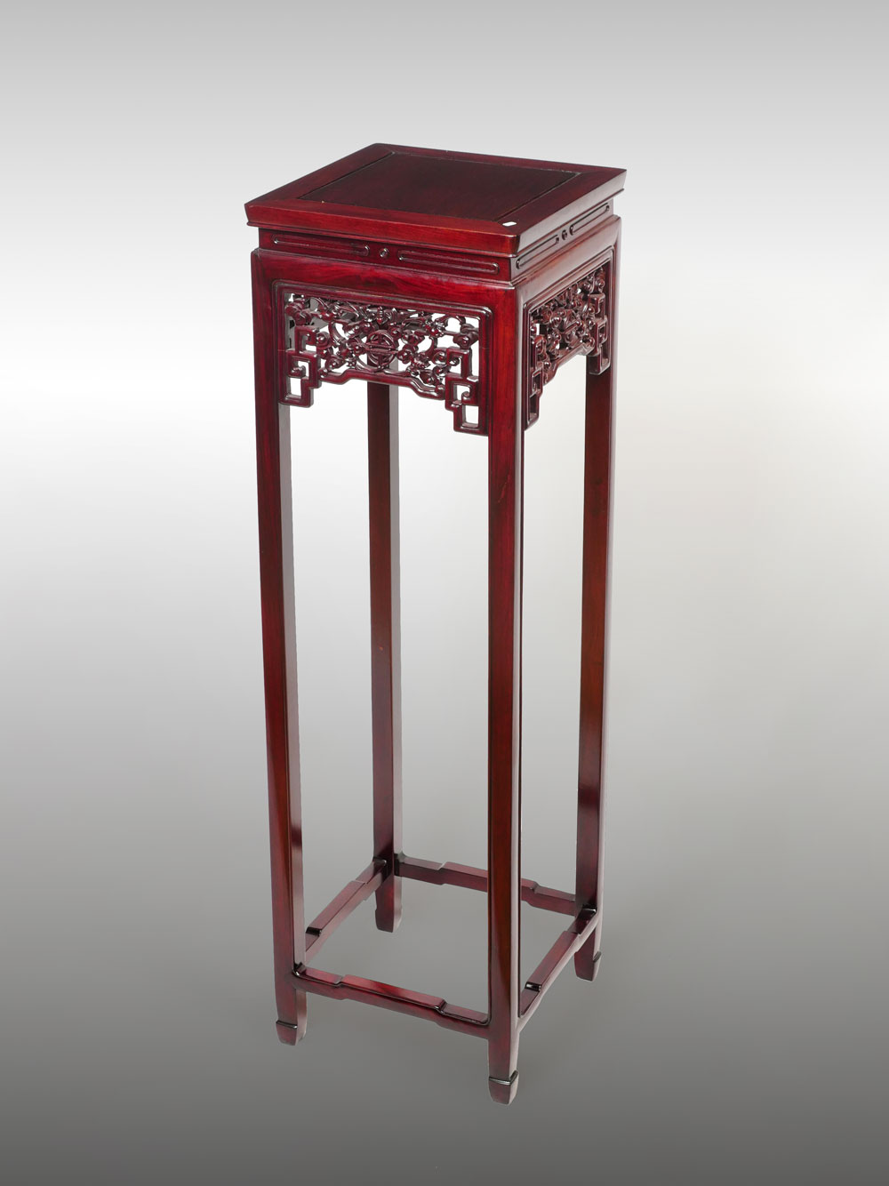 TALL CHINESE ROSEWOOD PLANT STAND: