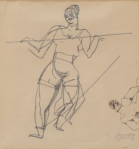 GEORGE GROSZ PENCIL AND PEN & INK