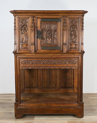 BELGIAN GOTHIC REVIVAL STYLE CARVED 36fa71