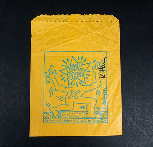 SIGNED KEITH HARING POP SHOP BAGKeith 36fb6d