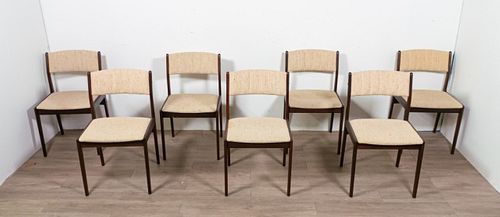 SET OF 7 DANISH MODERN DINING CHAIRSSet 36fc0c