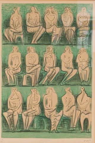 HENRY MOORE COLOR LITHOGRAPHHenry 36fc24