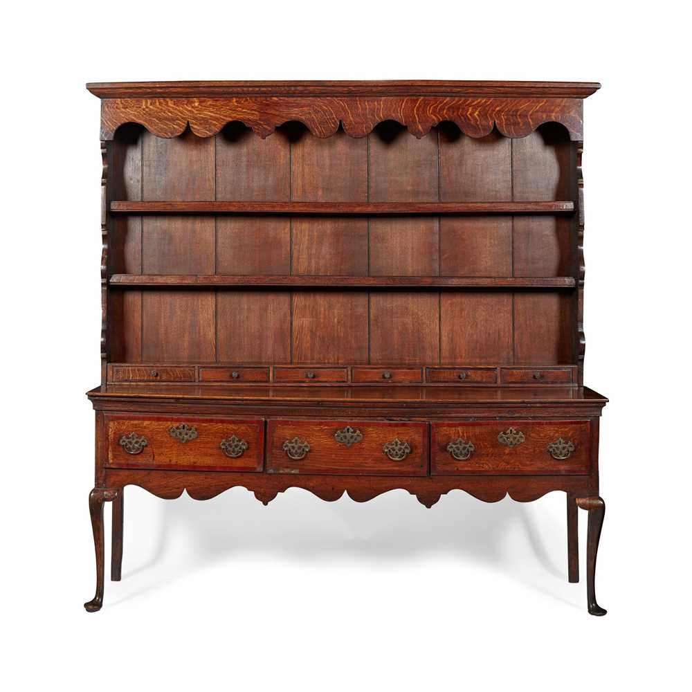 GEORGIAN OAK AND WALNUT DRESSER
18TH