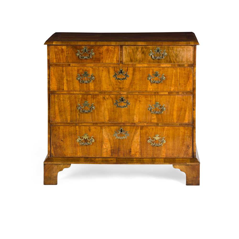 GEORGE I WALNUT CHEST OF DRAWERS EARLY 36fc8f