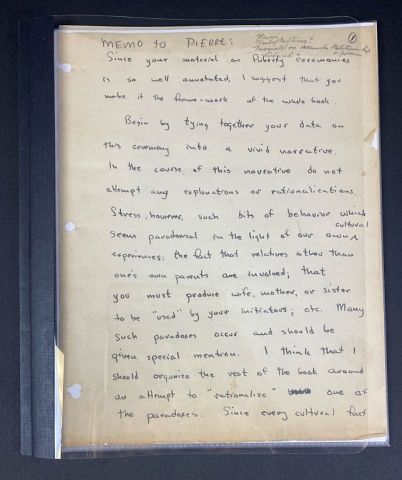 MARGARET MEAD'S MEMO TO LEDOUX