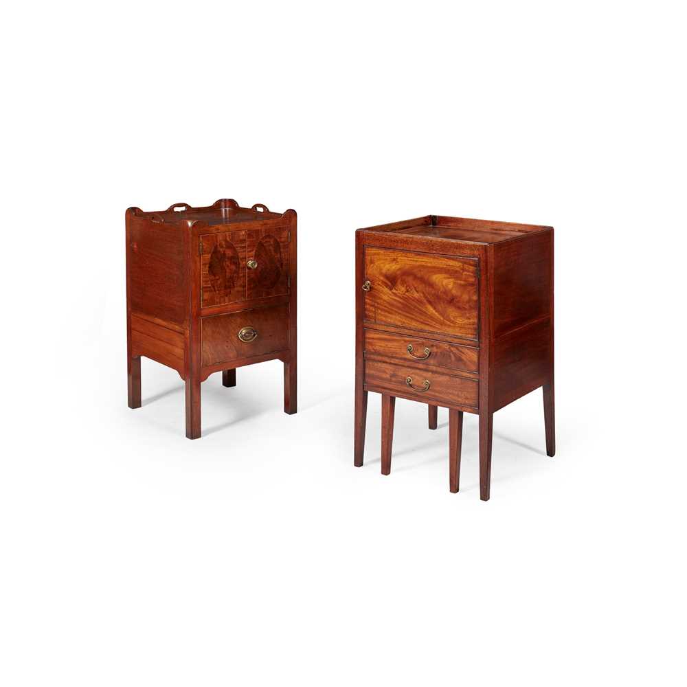 TWO GEORGE III MAHOGANY NIGHT COMMODES
18TH