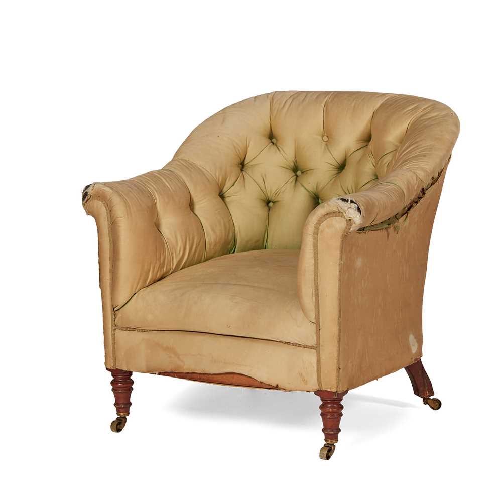 VICTORIAN MAHOGANY UPHOLSTERED