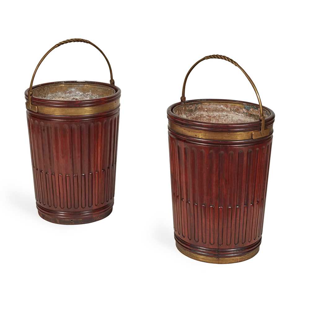 PAIR OF IRISH MAHOGANY PEAT BUCKETS
20TH