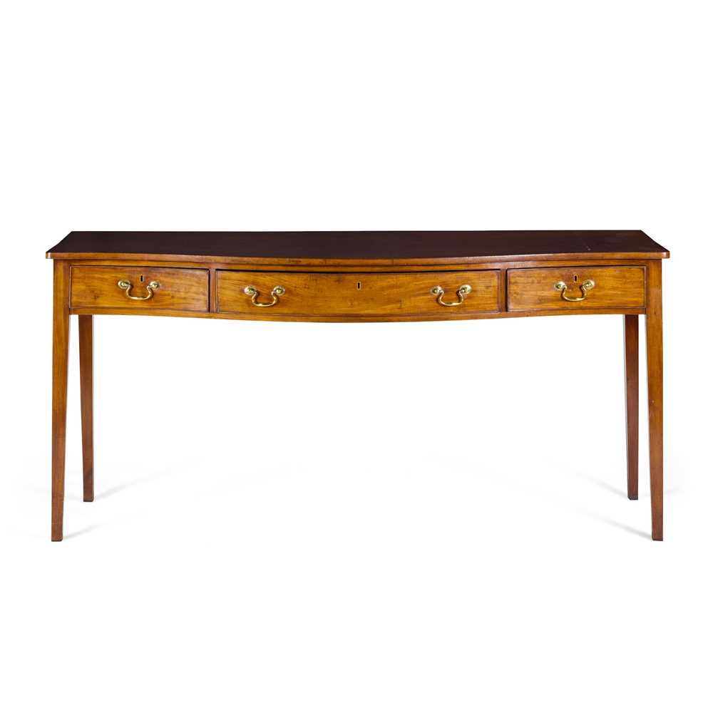 GEORGE III MAHOGANY SERPENTINE