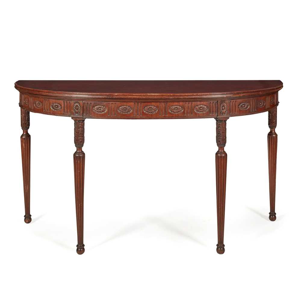 GEORGIAN STYLE MAHOGANY DEMI LUNE 36fd8b