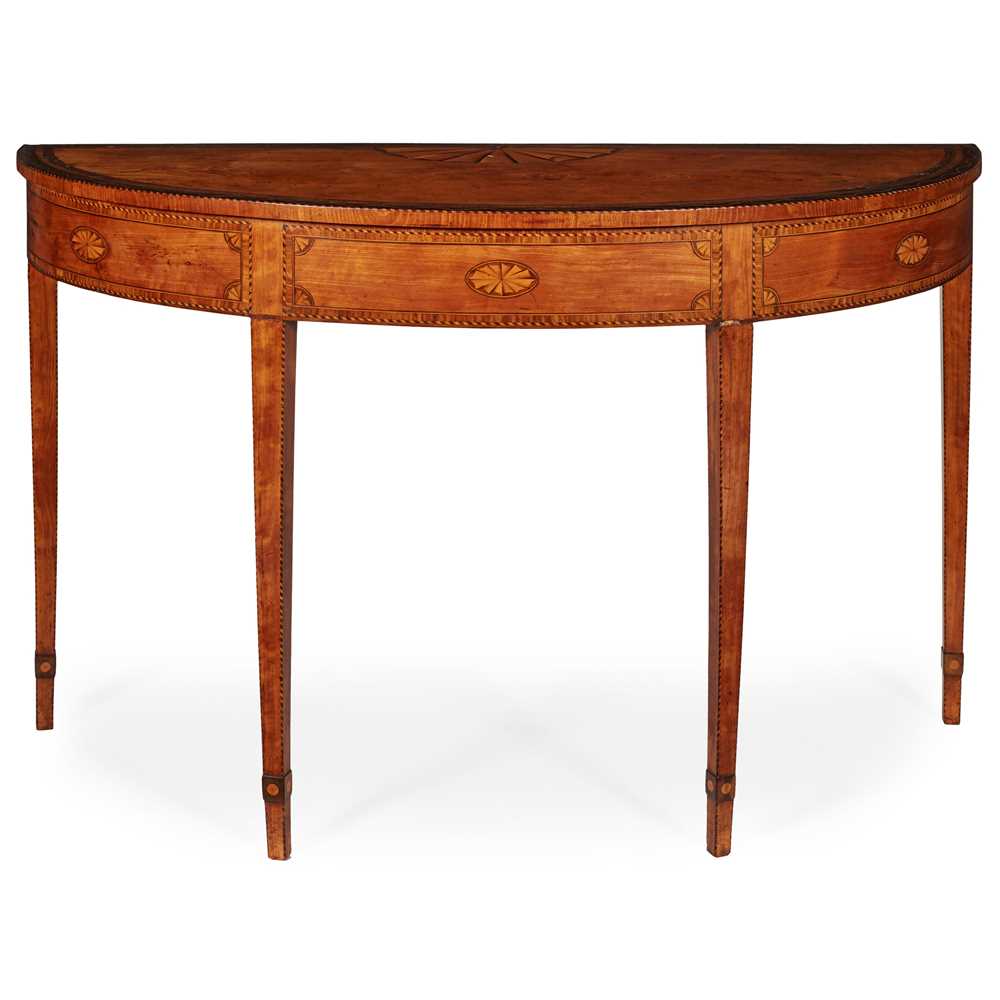 GEORGE III SATINWOOD AND MARQUETRY