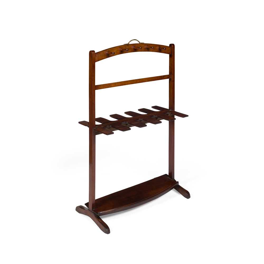 MAHOGANY BOOT AND WHIP STAND
19TH