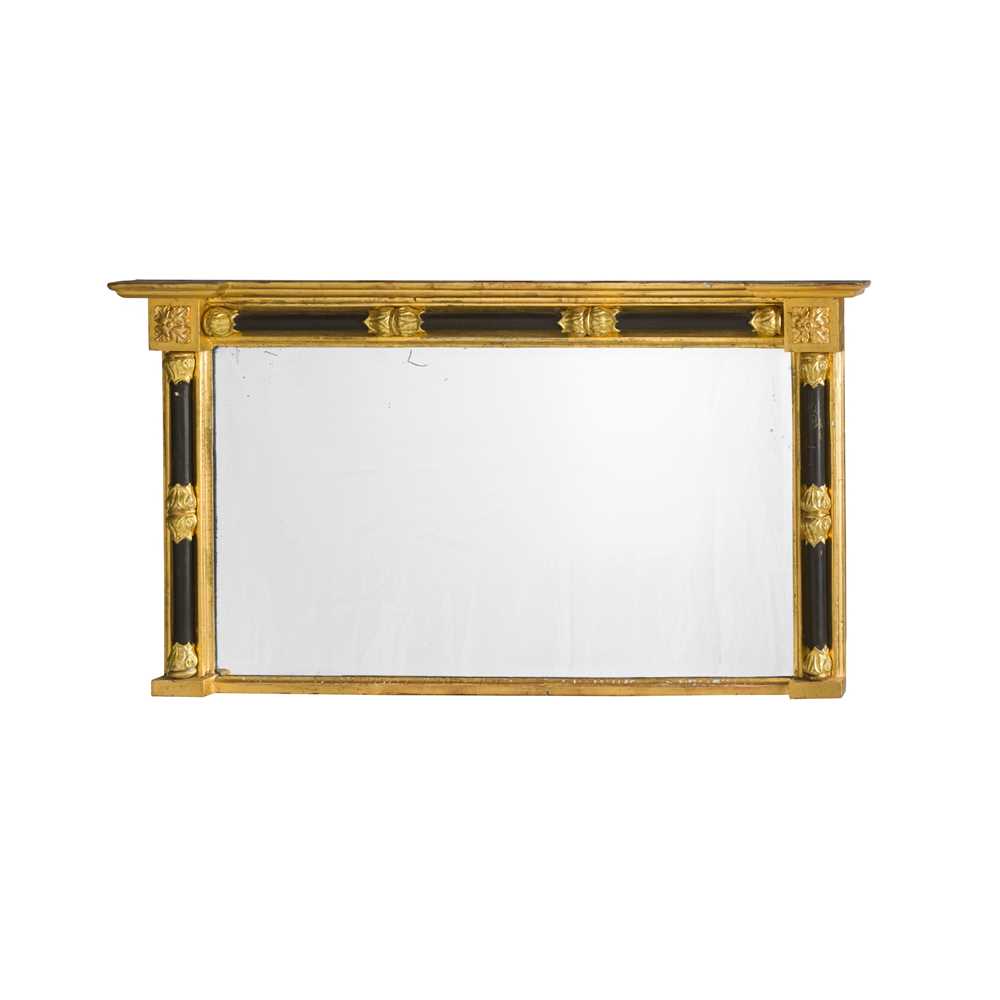 REGENCY GILT AND EBONISED OVERMANTEL