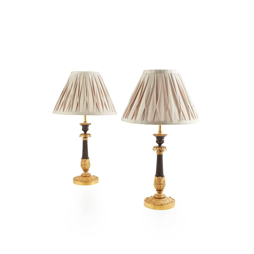 PAIR OF REGENCY GILT AND PATINATED