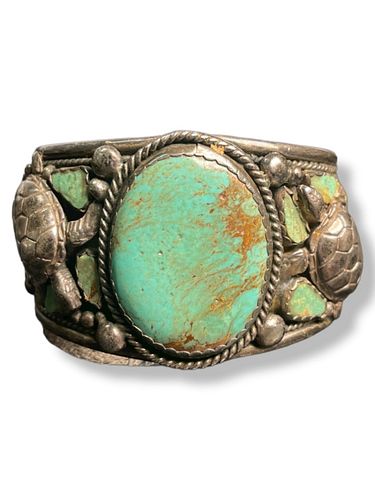GENUINE STERLING TURQUOISE CUFF 3725c7