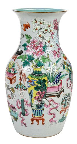 LARGE CHINESE ENAMEL DECORATED 37268a