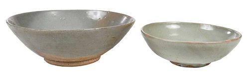 TWO CHINESE CELADON GLAZED POTTERY 372696