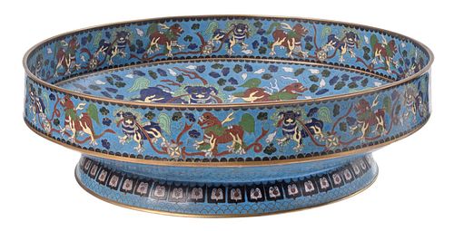 CHINESE CLOISONN LARGE FOOTED 3726d6