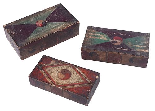 THREE KOREAN WOODEN BOXESJoseon 372703