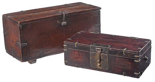 TWO KOREAN SMALL CHESTS OR MONEY
