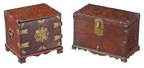 TWO KOREAN JEWELRY BOXESJoseon