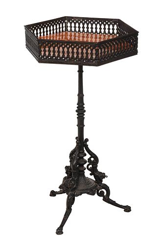 VICTORIAN CAST IRON MARBLE TOP