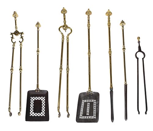 GROUP OF SEVEN ASSORTED BRASS AND 372799