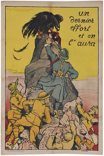 FRENCH WWI POSTER EUGENE COURBOIN French  3727c4