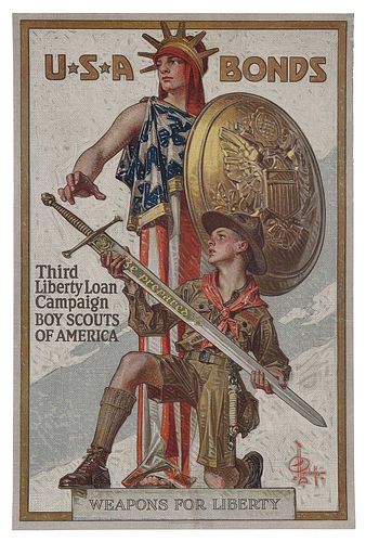 POSTER, USA BONDS/BOY SCOUTS OF