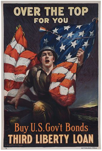 WWI POSTER SIDNEY H RIESENBERG American  3727f6