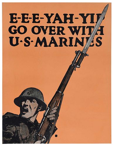 WWI MARINE POSTER, CHARLES BUCKLES