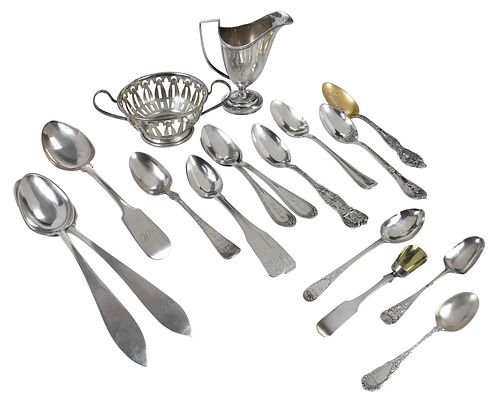 18 ASSORTED SILVER TABLE ITEMSincluding