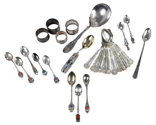 GROUP OF SILVER TABLE ITEMS 29 372841