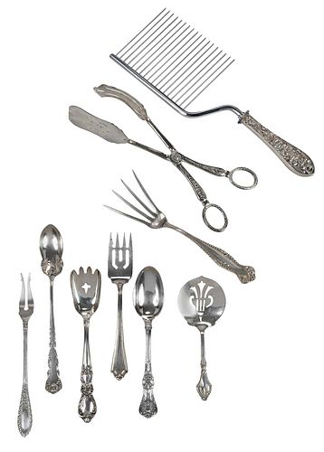 25 PIECES ASSORTED STERLING FLATWAREAmerican,