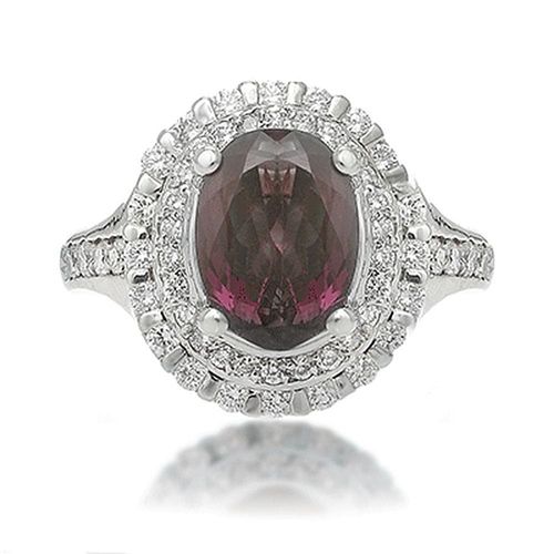 ALEXANDRITE RING WITH DIAMONDSALEXANDRITE 3728ed