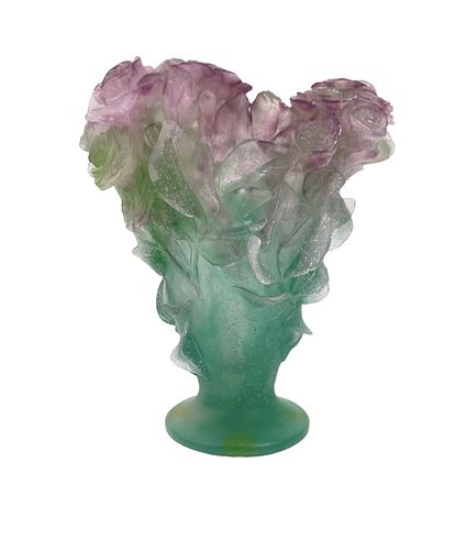 DAUM PATE DE VERRE LARGE CABBAGE 3728ef