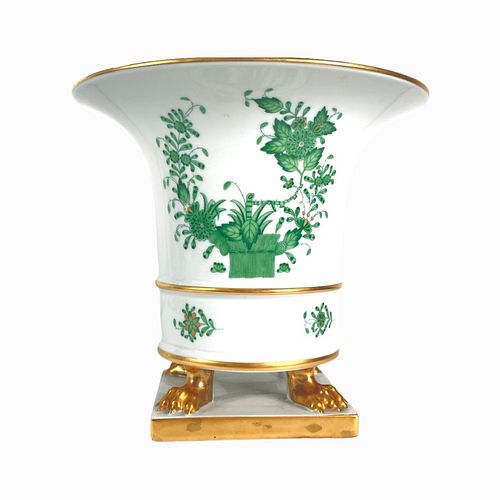 HEREND GREEN CHINESE BOUQUET LIONS