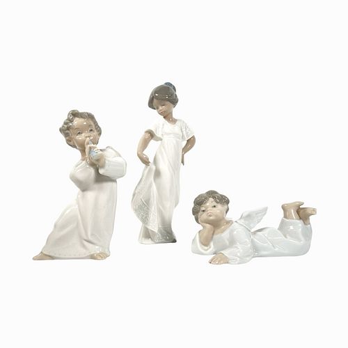 3 LLADRO NAO SPANISH GLAZED PORCELAIN 37290c