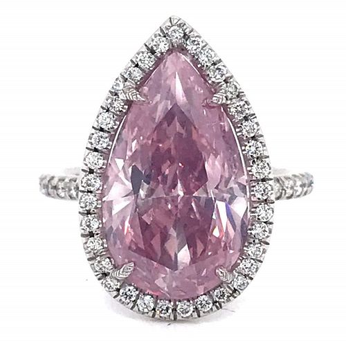 5 10 PINK DIAMOND ENGAGEMENT RING5 10 372912