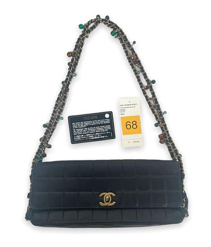 CHANEL CLASSIC BLACK LEATHER CHECKER 37292f