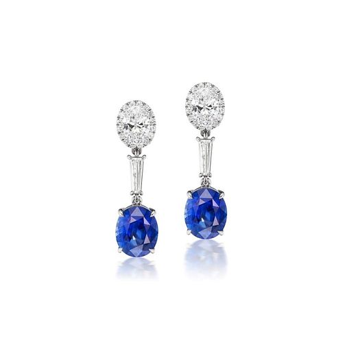 SAPPHIRE AND DIAMOND EARRINGSSAPPHIRE 372965