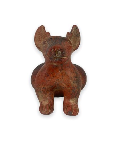 PRE COLOMBIAN POTTERY FIGURAL DOG 37296c