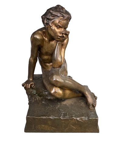 SIGNED FEIX LOPES GILT BRONZE 372979