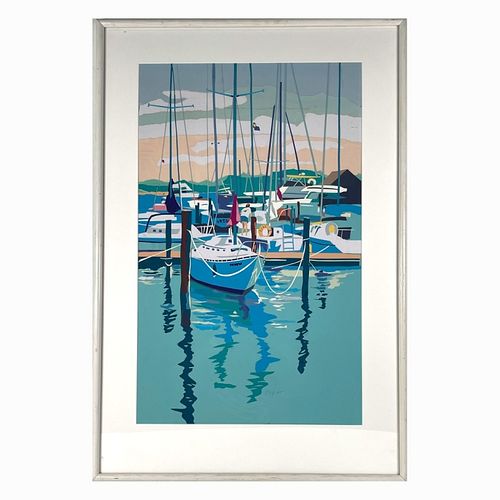 PALM BEACH PAPER COLLAGE SAIL BOAT