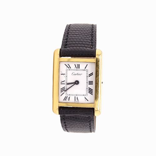 WOMEN S CARTIER TANK 18K GOLD PLATE 372a07