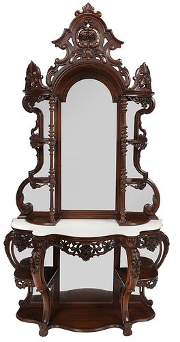 AMERICAN ROCOCO REVIVAL CARVED 372a3b