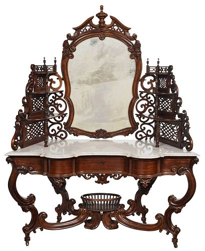 MEEKS AMERICAN ROCOCO REVIVAL CARVED 372a70