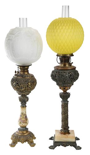 TWO GILT METAL RETICULATED BANQUET